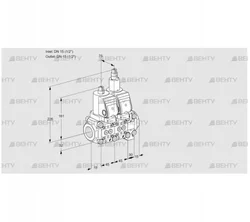 VCS1T15N/15N05NLVQGR/PPPP/PPPP (88105650) Сдвоенный газовый клапан Kromschroder