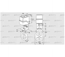 IDR300Z03D100AS/50-30W20E (88302977) Дроссельная заслонка Kromschroder