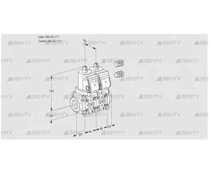 VCS1E25R/25R05NNWGR3/PPPP/PPPP (88107778) Сдвоенный газовый клапан Kromschroder