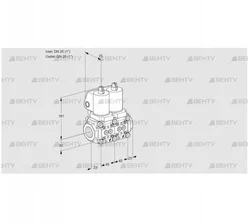 VCS1T25N/25N05NNQGL/PPPP/PPPP (88107034) Сдвоенный газовый клапан Kromschroder