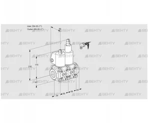 VCS2E25R/25R05NLWL/PPPP/PPPP (88101148) Сдвоенный газовый клапан Kromschroder