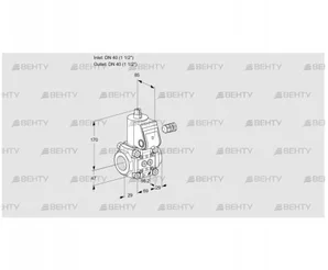 VAS240R/NQ (88003246) Газовый клапан Kromschroder