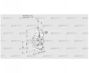 VAD240R/NPGR-50A (88025746) Газовый клапан с регулятором давления Kromschroder