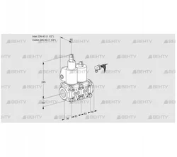 VCS3E40R/40R05LNWL3/PPPP/PPPP (88104500) Сдвоенный газовый клапан Kromschroder