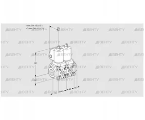 VCS1E15R/15R05NNWSL/PPPP/PPPP (88105426) Сдвоенный газовый клапан Kromschroder