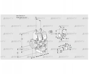 VCG1E25R/15R05NGEWR/-3PP/PPZY (88103162) Клапан с регулятором соотношения Kromschroder