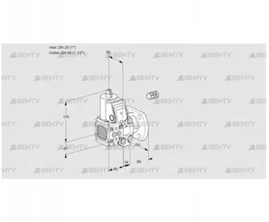 VAS2E25R/40F05FNVWR/PP/PP (88102464) Газовый клапан Kromschroder