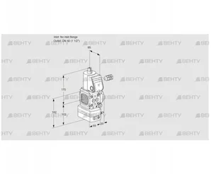 VAD2-/40R/NW-100A (88010230) Газовый клапан с регулятором давления Kromschroder