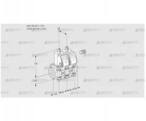 VCS2E40R/40R05NNQR/PPPP/PPPP (88106708) Сдвоенный газовый клапан Kromschroder