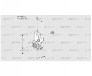 VAS2E25R/50R05FNWR/PP/PP (88102431) Газовый клапан Kromschroder