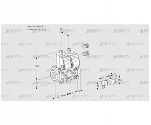 VCS1E15R/15R05NNWR3/1--2/PPPP (88107308) Сдвоенный газовый клапан Kromschroder