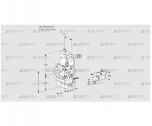 VAG120R/NWAE (88004290) Газовый клапан с регулятором соотношения Kromschroder