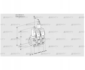 VCS2T25N/25N05NLQGR/PPPP/PPPP (88107641) Сдвоенный газовый клапан Kromschroder