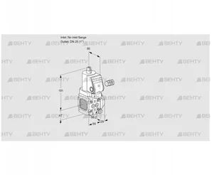 VAS2-/25R/NWSR (88006449) Газовый клапан Kromschroder