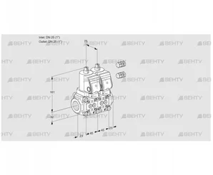 VCS1E25R/25R05NNWSR3/PPPP/PPPP (88100545) Сдвоенный газовый клапан Kromschroder