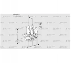 VCS2E50R/50R05NNKR3/PPPP/PPPP (88100245) Сдвоенный газовый клапан Kromschroder