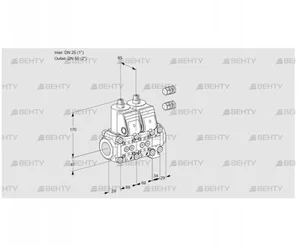 VCS2E25R/50R05NNVWR3/PPPP/PPPP (88101738) Сдвоенный газовый клапан Kromschroder