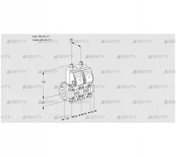 VCS2E25R/25R05NNWR/PPPP/PPPP (88104530) Сдвоенный газовый клапан Kromschroder