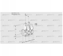 VCS2E40R/40R05NNKR/PPPP/PPPP (88105420) Сдвоенный газовый клапан Kromschroder