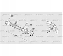 ES 25RA800 (03263044) Шланг из нержавеющей стали Kromschroder