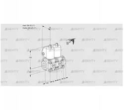 VCS1E25R/25R05NNWL3/PPPP/PPPP (88100068) Сдвоенный газовый клапан Kromschroder