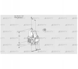 VAS2E40F/50R05FNVWR/PP/PP (88102475) Газовый клапан Kromschroder