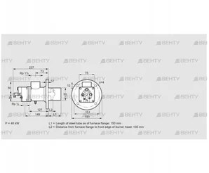 BIO 50RB-150/135-(39)D (84015521) Газовая горелка Kromschroder