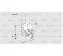 VCG1E25R/25R05NGEWL/PPPP/MMMM (88104288) Клапан с регулятором соотношения Kromschroder