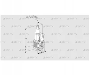 VAS2T-/40N/LW (88019318) Газовый клапан Kromschroder