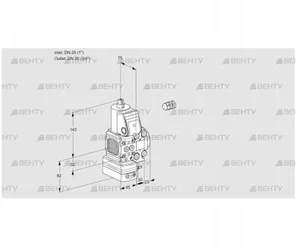 VAG1E25R/20R05FGEVWR/PP/PP (88102276) Газовый клапан с регулятором соотношения Kromschroder