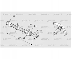 ES 40RA1000 (03263066) Шланг из нержавеющей стали Kromschroder