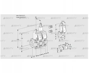 VCS2E50R/50R05NLWR3/PP1-/PPBS (88106702) Сдвоенный газовый клапан Kromschroder