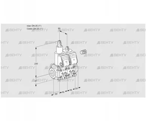 VCS2E25R/25R05LNWR/MMMM/PPPP (88105907) Сдвоенный газовый клапан Kromschroder