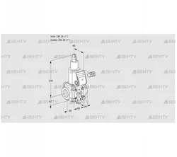 VAS225R/LY (88017853) Газовый клапан Kromschroder