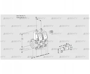 VCS2E25R/25R05NNWR/3-PP/4-PP (88105437) Сдвоенный газовый клапан Kromschroder