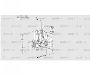 VCS2E40F/40F05FNNWR3/PPPP/PPPP (88101236) Сдвоенный газовый клапан Kromschroder