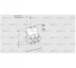 VCS1E20R/20R05NNQSL3/PPPP/MMMM (88100376) Сдвоенный газовый клапан Kromschroder