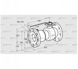 AKT 100F50TAS (03152302) Запорный кран Kromschroder