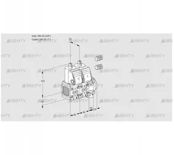 VCS1E20R/25R05FNNVWR3/PPPP/PPPP (88101754) Сдвоенный газовый клапан Kromschroder