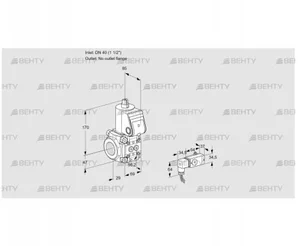 VAS2T40/-N/NQ (88004778) Газовый клапан Kromschroder