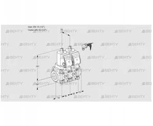 VCS1E15R/15R05NNWSR/PPPP/PPPP (88104752) Сдвоенный газовый клапан Kromschroder