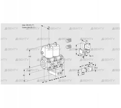 VCG1E25R/25R05NGEWL3/2-ZY/-3PP (88100685) Клапан с регулятором соотношения Kromschroder