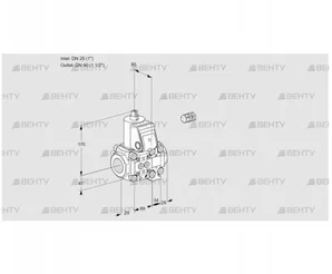 VAS2E25R/40R05NVWR/PP/PP (88102446) Газовый клапан Kromschroder