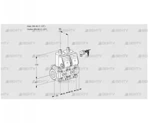 VCS2E40R/40R05NNKR3/PPPP/PPPP (88101362) Сдвоенный газовый клапан Kromschroder