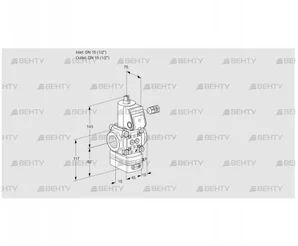 VAD115R/NW-25B (88033516) Газовый клапан с регулятором давления Kromschroder