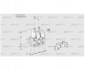 VCS1E20R/20R05NNWR/-2PP/MMMM (88105256) Сдвоенный газовый клапан Kromschroder