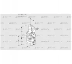 VAD240R/NWSR-50A (88017962) Газовый клапан с регулятором давления Kromschroder