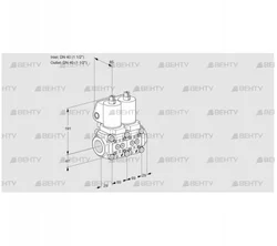 VCS2T40N/40N05NNQSL/PPPP/PPPP (88100893) Сдвоенный газовый клапан Kromschroder