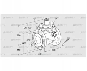 JSAV 100F50/1-0Z (03151139) Предохранительный запорный клапан Kromschroder