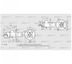 BIO 80RBL-450/435-(11)E (84021050) Газовая горелка Kromschroder